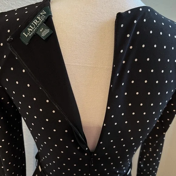 Ralph Lauren Polkadot fit and flare dress Size 6P - Picture 6 of 6